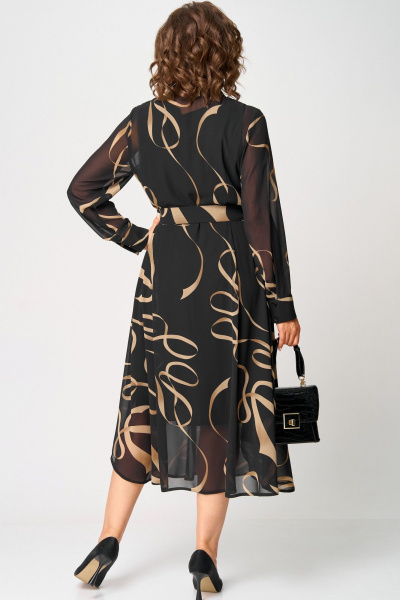 Платье EVA GRANT 7303 черный_принт - фото 8