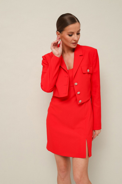 Жакет полуприлегающего силуэта с платьем мини PUR PUR 11-313 - фото 4