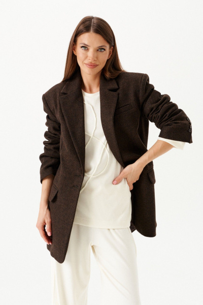 Жакет ELLETTO 3905 коричневый - фото 1