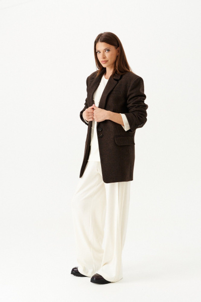 Жакет ELLETTO 3905 коричневый - фото 4