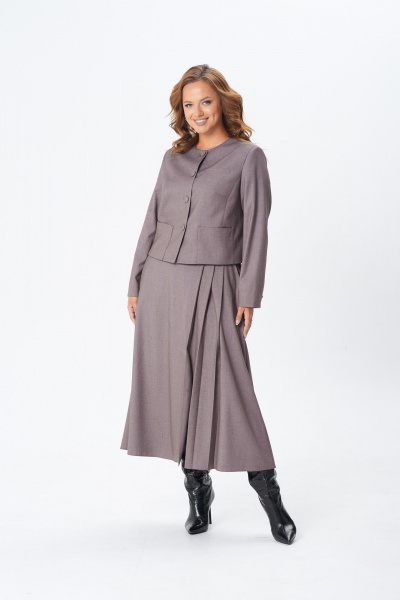 Жакет, юбка TVIN 7871 какао - фото 6