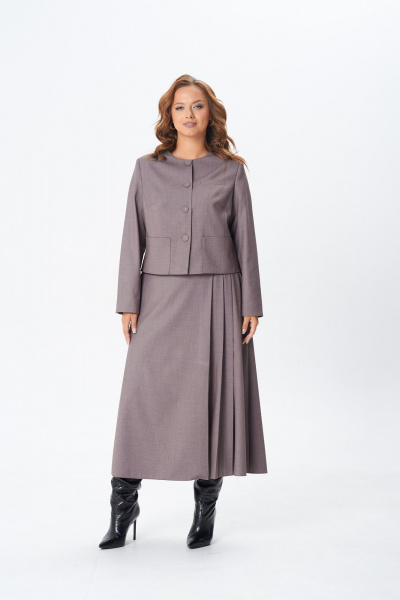 Жакет, юбка TVIN 7871 какао - фото 4