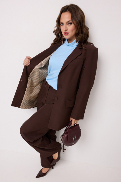 Брюки, джемпер, жакет Твой имидж 2235 шоколад - фото 5