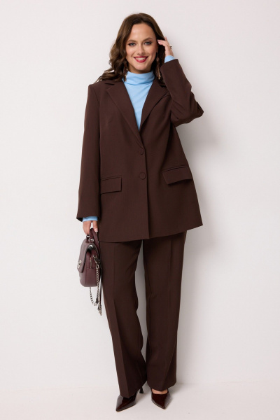 Брюки, джемпер, жакет Твой имидж 2235 шоколад - фото 3