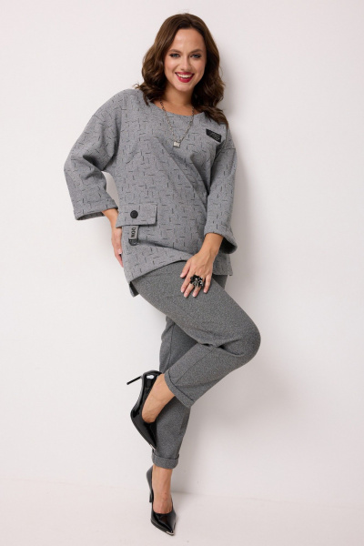 Блуза, брюки Твой имидж 2251 серый - фото 2