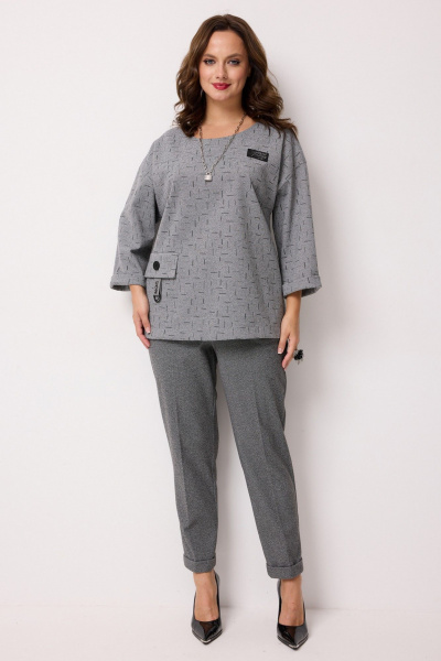 Блуза, брюки Твой имидж 2251 серый - фото 1