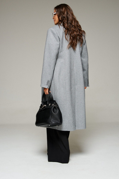 Пальто, пояс Beautiful&Free 7022 серый - фото 3