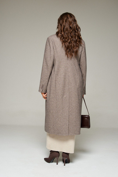 Пальто, пояс Beautiful&Free 7022 кофейный - фото 3