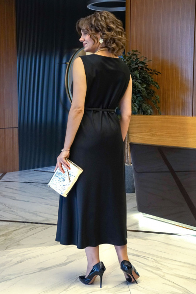 Блуза, платье Alani Collection 2434 черно-белый - фото 9