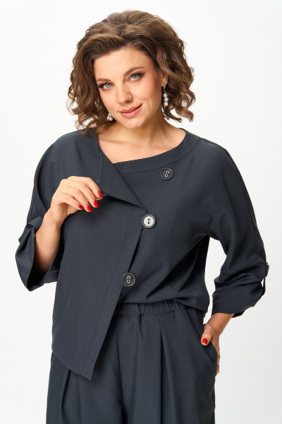 Брюки, жакет Michel chic 1436 темный-графит - фото 6