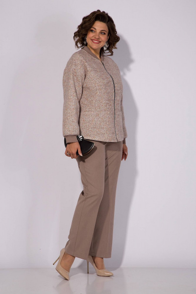 Брюки и жакет из твида в стиле халат Liliana 1342 БрПн - фото 3