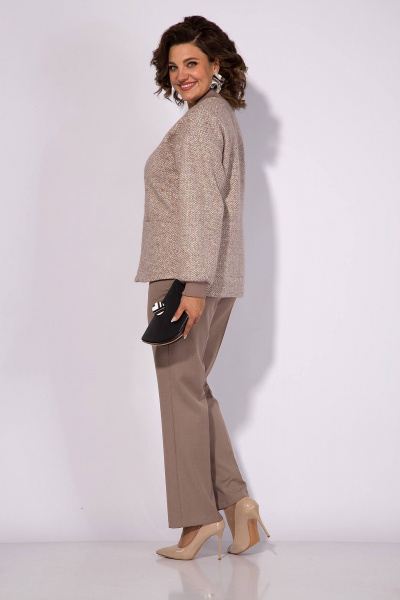 Жакет свободный из твида с карманами и молнией Liliana 1342 - фото 4