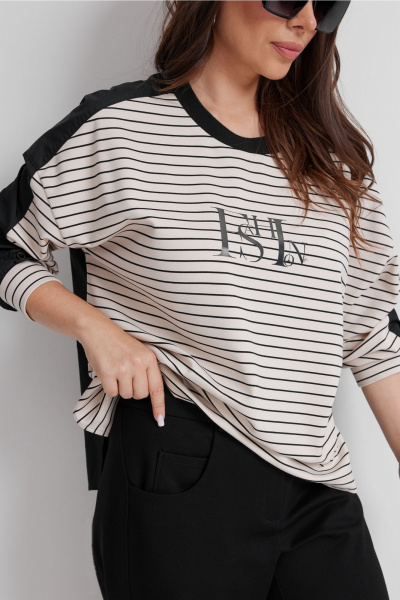 Брюки, джемпер Магия моды 2640 бежево-черный - фото 7