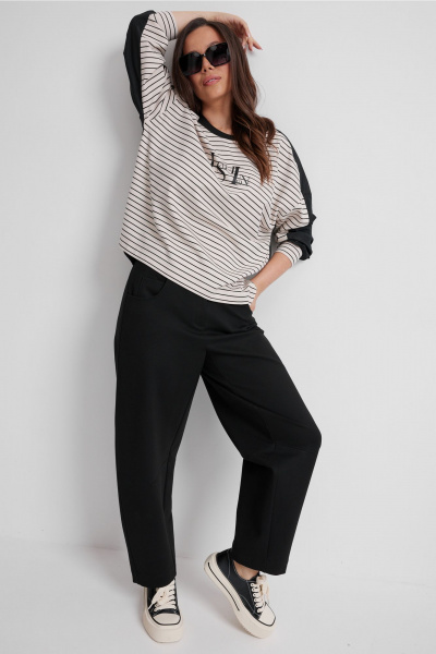 Брюки, джемпер Магия моды 2640 бежево-черный - фото 6