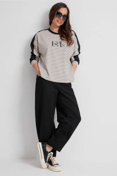 Брюки, джемпер Магия моды 2640 бежево-черный - фото 3
