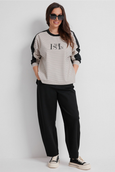 Брюки, джемпер Магия моды 2640 бежево-черный - фото 1