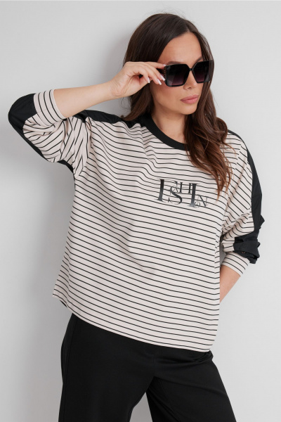 Брюки, джемпер Магия моды 2640 бежево-черный - фото 2