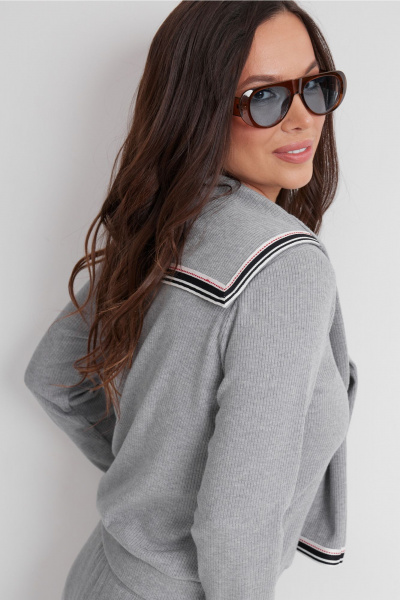 Джемпер, юбка Магия моды 2636 серый - фото 3