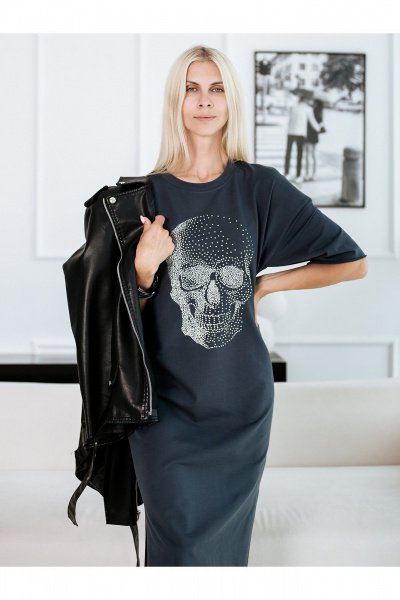 Платье BUNABOUTIQUE 20640 серый - фото 4