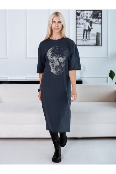 Платье BUNABOUTIQUE 20640 серый - фото 2