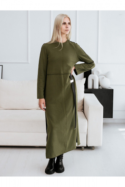 Платье BUNABOUTIQUE 21112 хаки - фото 3