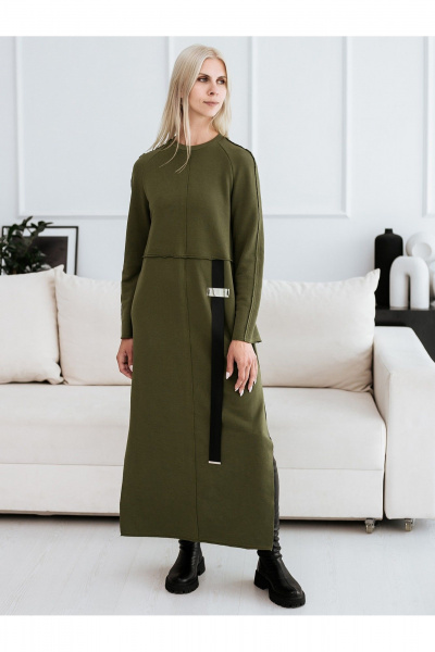 Платье BUNABOUTIQUE 21112 хаки - фото 2