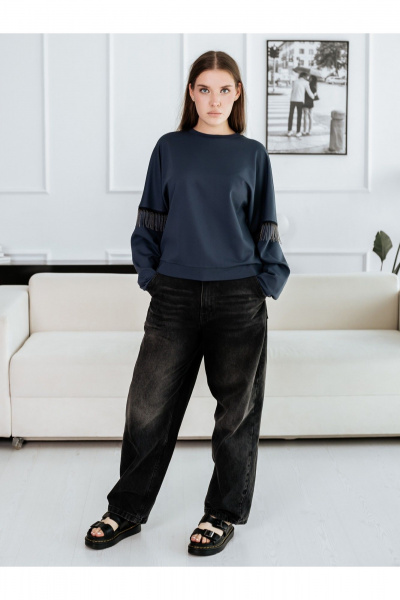 Свитшот BUNABOUTIQUE 21190 серый - фото 7