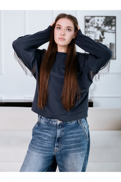 Свитшот BUNABOUTIQUE 21190 серый - фото 3