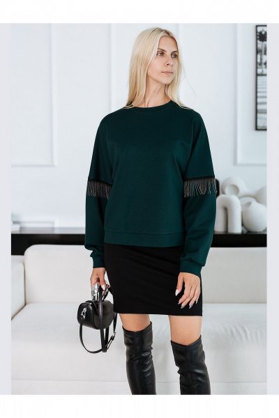 Свитшот BUNABOUTIQUE 21191 изумрудный - фото 5