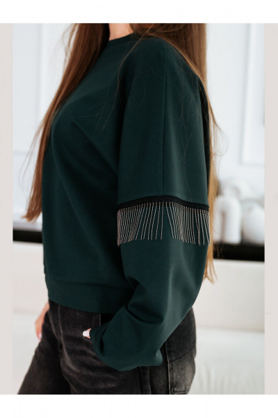 Свитшот BUNABOUTIQUE 21191 изумрудный - фото 3