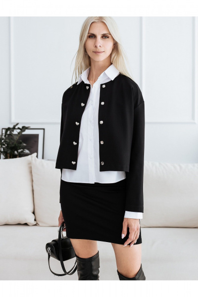 Жакет, юбка BUNABOUTIQUE 2122 черный - фото 6