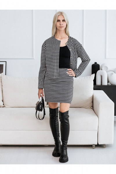 Жакет, юбка BUNABOUTIQUE 21222 серый - фото 5