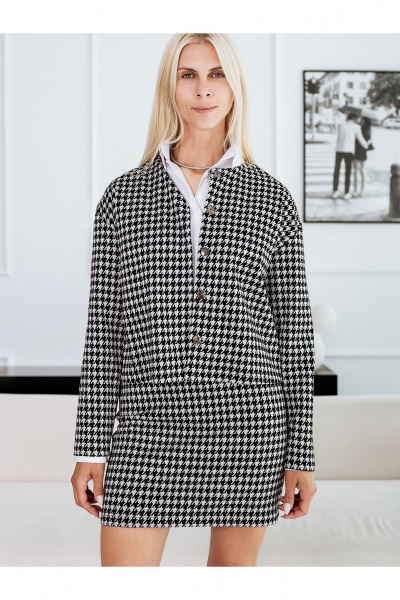 Жакет, юбка BUNABOUTIQUE 21222 серый - фото 2