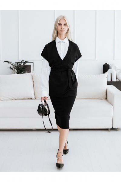 Жилет, пояс BUNABOUTIQUE 2124 черный - фото 6