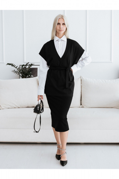 Жилет, пояс BUNABOUTIQUE 2124 черный - фото 5