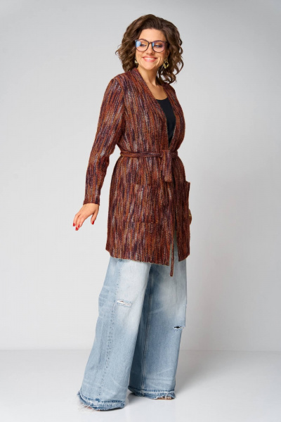 Кардиган Anastasia 1278 бордо - фото 2