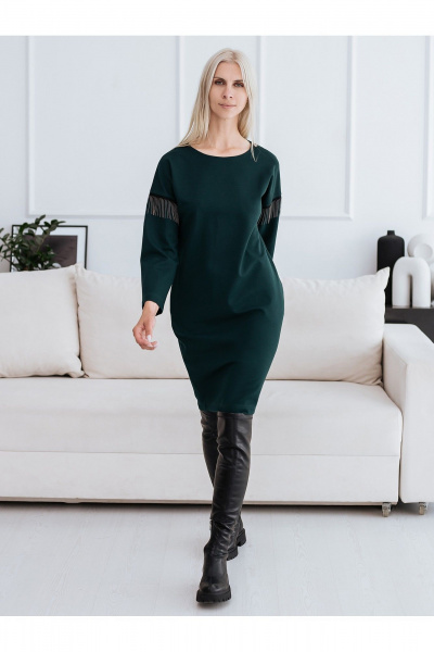 Платье BUNABOUTIQUE 21262 изумрудный - фото 5