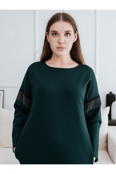 Платье BUNABOUTIQUE 21262 изумрудный - фото 4