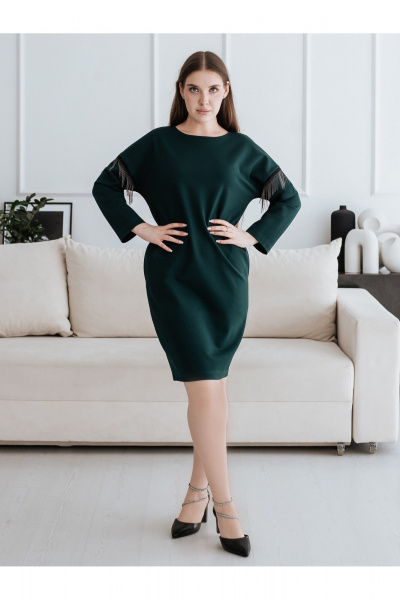 Платье BUNABOUTIQUE 21262 изумрудный - фото 2