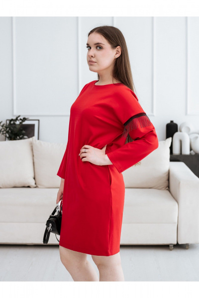 Платье BUNABOUTIQUE 21263 красный - фото 5