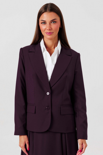 Блуза, жакет, юбка Ларс Стиль 1135/1 темно-фиолетовый - фото 4