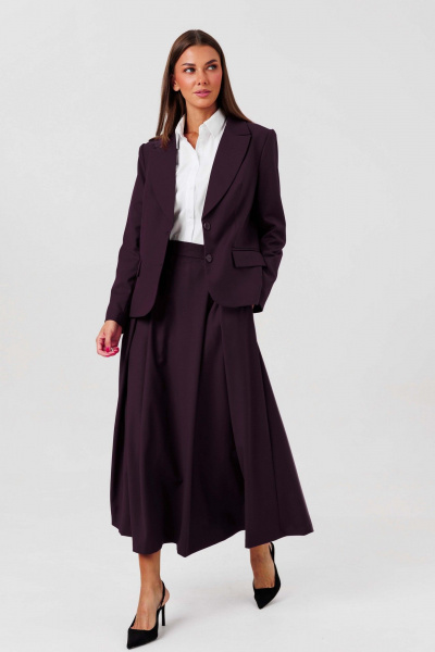 Блуза, жакет, юбка Ларс Стиль 1135/1 темно-фиолетовый - фото 1