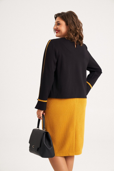 Джемпер, юбка Almirastyle 385 желтый, черный - фото 6