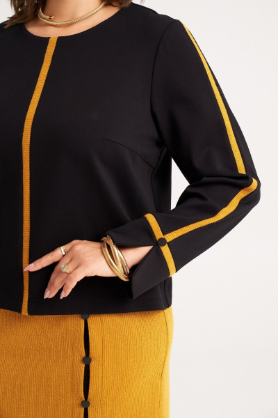 Джемпер, юбка Almirastyle 385 желтый, черный - фото 5