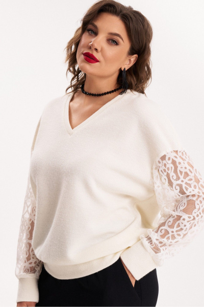 Джемпер Almirastyle 388/1 белый - фото 3