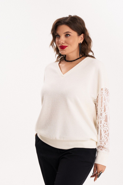 Джемпер Almirastyle 388/1 белый - фото 2