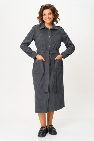 Платье VIPPRIMO 119 серый-бордо - фото 9