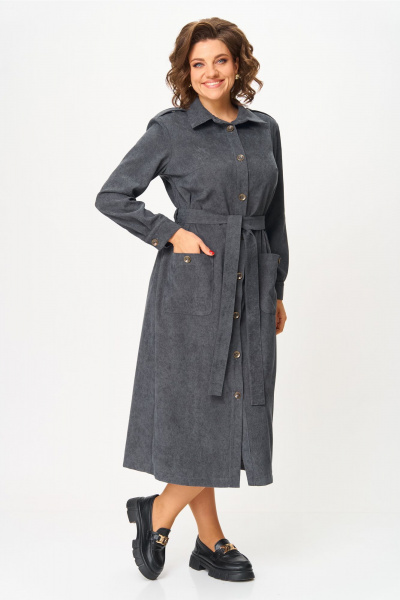 Платье VIPPRIMO 119 серый-бордо - фото 8