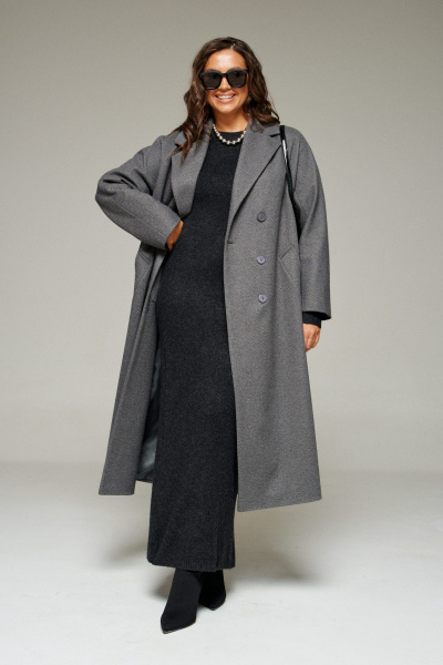 Пальто Beautiful&Free 7023 графит - фото 12