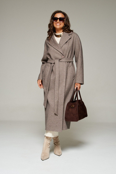 Пальто Beautiful&Free 7023 кофейный - фото 12